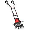 SOARS Motozappa Elettrica Pieghevole 1200W, Larghezza di Lavoro 36 cm Profondità di Lavoro 22 cm, 4 Lame, Zappatrice Elettrica per Orto e Giardino (Rosso, 36 x 24 x 138 cm)