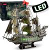Puzzle 3D Modellismo Nave Pirata - L'Olandese Volante 3D Puzzle per Adulti, Nuov