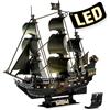 CubicFun Puzzle 3D Adulti Nave Pirata con LED, Queen Anne's Revenge Aggiornata M