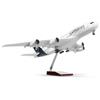 QIYUMOKE 1/160 Airbus A380 Lufthansa grande aeroplano diecast kit con stand | Sky Jumbo Display da collezione modello di aereo per l'aviazione regalo appassionato (46 cm)