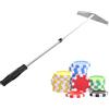 Generisch Collezionatore di chip da poker - 27,56 pollici retrattile | razzo da poker | accessori in metallo | raccoglitore di trucioli | bastone per dadi portatile per i tuoi cari.