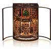 Cuteefun Casa delle Bambole Miniatura Biblioteca con LED Calde, Book Nook Kit Fai da Te Legno per Amanti Libri e Adulti, Regalo Compleanno Natale, Arredamento Casa (Wisdom Rings)