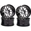 KEEDA Cerchi in lega di alluminio da 52 mm per auto da corsa 1:10 RC Drift On Road Racing Car Touring Car Upgrade Parts (nero)