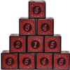 SmartDealsPro Confezione da 10 dadi D6 a sei lati da 16 mm per DND MTG PRG Wow gioco da tavolo insegnamento matematico (lettera rossa)