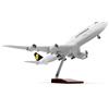 QIYUMOKE 1/160 Boeing 747 Lufthansa 17 Pollici Modello Pressofuso di Aereo con Stand Airlines Display da Collezione per Gli Appassionati di Aviazione Regalo