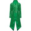 Yeahdor Giacca Frac da Bambino Ragazzo Cappotto Manica Lunga con Paillettes Glitterati Blazer Giacche in Stile Steampunk e Vittoriano Abbigliamento Medievale