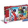Clementoni - 25234 - Supercolor Puzzle - Miraculous - 3x48 pezzi