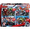 Educa - Puzzle Avengers | 4in1 Progressivo 50/80/100/150 pezzi | Iron Man, Capitan America, Marvel | dai 5 anni (16331)