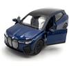 Toi-Toys Welly Modello di auto BMW IX 4 SUV veicolo in miniatura scala 1:39 / L 12cm blu