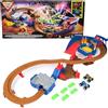 MONSTER JAM, Set di Gioco Supercharge Speedway con Monster Truck Die-Cast Megalodon ed El Toro Loco in Scala 1:64, Pista Che Si Illumina delle World Finals, Giocattoli per Bambini, 3+ Anni