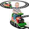 COSTWAY Trenino Elettrico per Bambini, Treno Giocattolo con 16 Pezzi di Binari, con Luci e Suoni, Scatola di Stoccaggio, Regalo per Bambini Anni 3+ (Verde)
