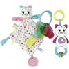 Clementoni Baby Clementoni for You - Baby Gift Set Kitty, Idea Regalo Neonato, Accessori Prima Infanzia, Sonaglio con Anelli Mobili, Chiavi Massaggiagengive, Lenzuolo Doudou, Kit Nascita, Made in Italy, 17805