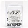 Chessex Chx-26208 Set 10 Dadi 10 Facce Opachi, Nero/Bianco