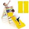 RELAX4LIFE 3 in 1 Triangolo da Arrampicata con Scivolo per Bambini, Arrampicata Montessori in Legno, Triangolo Stabile, Giocattoli Educativi per Bimbi 1+ Anni (Colorato)