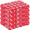 NUOBESTY 100Pcs Dadi Rossi Dadi A 6 Facce Rossi Blocco Pipped 13Mm da Gioco Giochi da Tavolo per Feste Gioco da Tavolo Tazza Colore