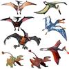 JOKFEICE Figure di Animali 8 pcs Realistico Plastica Pterodattilo Famiglia Set Comprende Pterodattilo scuro ecc. di Apprendimento Giocattoli Educativi, Regalo di Compleanno per I Bambini
