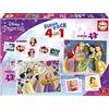 Educa - Disney Princess Superpack 4 in 1 | 2 Puzzle 25 e 50 Pezzi, Domino 21 Tessere, Memory 28 Carte | Licenza Disney ufficiale Principesse | Dai 3 anni (19683)