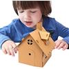 Fowybe Casetta di Cartone per Bambini - Forte di Cartone per Bambini | Giocattoli di Carta Fai-da-Te, tavola KT nitida, coltiva la concentrazione, abilità Pratica e Pazienza Decor Armadio, Comodino