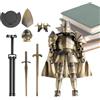 Generico Modello di action figure, figura robot di azione | Modello completo per il corpo del cavaliere medievale multi-giunto | Statue flessibile Figurina mobile con testa rotante a 360 gradi per tavolo da pr