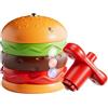 Generico Giocattolo Giroscopico - Gioco Luminoso a Forma di Hamburger con Trottola,Con Musica, Giocattolo Educativo Bilancia Per Asilo Casa E Viaggi