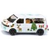 siku 6505, VW T5 Snowman Style my siku, Edizione limitata, Metallo e Plastica, Bianco, Auto giocattolo incl. foglio di adesivi per design personalizzabile