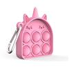 SP SEMPRE + 10 Pop It Portachiavi Unicorno - Giocattolo Antistress Sensoriale in Silicone - Fidget Toy per Bambini, Adulti, Autismo, ADHD - Mini Pop It Unicorno Rosa (unicorno, 10, Uguali)