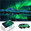 AITEXI puzzle 1000 pezzi per adulti Montagne dell'aurora boreale Vacanza a casa: uccidere il tempo Lista dei desideri con Babbo Natale 52x38cm