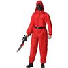 Zeus Party Costume rapinatore Rosso tg.XL Squid Triangolo Quadrato Cerchio perfetto per il tuo travestimento di Halloween e Carnevale