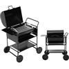 Ejoyous Mini Casa delle Bambole BBQ Accessori per Arrosti Simpatica Casa delle Bambole in Miniatura Carrello per Griglia Carretto a Mano Cucina Simulazione Ornamento 1:12 per Case delle