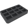 Feldherr HS035I012BO 35 mm Vassoio in Schiuma Half-Size - 12 Scomparti