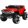 FP-TECH AUTO ELETTRICA PER BAMBINI MACCHINA JEEP 2 POSTI 4WD 12V CON TELECOMANDO USB MP3 (Rosso)