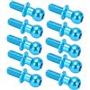 equlup Vite a Testa sferica in Metallo RC, 10 Pezzi Accessori di Ricambio per bulloni sferici di Fissaggio dell'estremità dell'ammortizzatore per Asta di Collegamento per Auto RC TT01 (Blue)