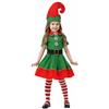 Generico Costume da Elfo di Natale per Bambini Adulti Natale Set Famiglia Vestito da Elfo Bambina Carnevale Gonna Cappelli Calzini Christmas Santa Costume per St Patrick Day Carnevale (Green#2, 110)