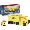 Paw Patrol, Big Truck Pups, camion giocattolo che si trasforma in Rubble con action figure da collezione, giocattoli per bambini dai 3 anni in su