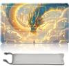 MilkPlaymat MTG PlayMat, TCG PlayMat, 60 x 35 cm, bordi cuciti, tappetino da gioco di carte collezionabili, con borsa per riporre, superficie in gomma liscia (MTG Set 40-6, con zona)