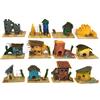 Aurora Store Set 12 Casette Presepe Piccole Colorate Miniatura Box assortite 8x5x h. 6 centimetri presepio Napoletano casolari Decorazione natalizie