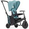 smarTrike STR3 triciclo pieghevole per bambini con certificazione passeggino, per 1,2,3 anni, triciclo multistadio 6 in 1, turchese