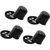 BESPORTBLE Set di 4 Contenitori per Dadi Spessi con Base Nera in Abs, Resistenti a Rotture, con 5 Dadi e Coperchio Trasparente per Gioco Divertente al Bar con Amici