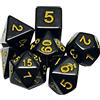 Asukohu DND-Dice Set di dadi poliedrici acrilici a bordo affilato per giochi di ruolo da tavolo per giochi di ruolo da tavolo D&d-dadi vassoio verde con coulisse