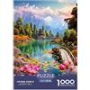 HLXZMCVBT Wooden Bridge Lotus Jigsaw Puzzle Impossible 1000 Pezzi Decorazione Per La Casa. Giochi Rilassamento E Intelligence Per Adulti E Ragazzi Da 14 Anni 38x26cm/1000pcs