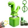 Knubbuf Lizard Keychain Sound Fidget Toy, Light Up Keyboard Clicker with Quacking Sound, Portable Stress Relief Lizard Button for Adults Kids, Funny Sensory Keyring Gift for ADHD Anxiety Office Desk (1Pcs)