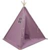 NIGORIY Tipi Tenda per bambini, 120 x 120 x 140 cm, Tippi, tenda da gioco pieghevole, per bambini, per interni ed esterni, per cameretta dei bambini, con catena luminosa opaca (viola)