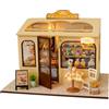 HJBHDOLL Casa delle bambole fai da te mobili in miniatura, stile giapponese fatto a mano, kit per casa delle bambole fai da te, scala 1:24, idea regalo per adulti amici amanti (panetteria)