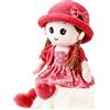 iEasey Bambola di Panno per Bambina, Carina Giocattolo in Peluche, Morbida Bambola da Principessa Cappello e vestiti Staccabili, Idea Regalo per Bambine Regalo per Compleanno, Battesimo Christmas