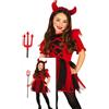 CARTOON Travestimento diavolo per bambini vestito halloween carnenale feste a tema cosplay