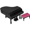 LALADEFIEE 1set Miniatura Piano e Sedia Per Decorazione Casa Delle Bambole Design Creativo e Realistico Materiale Leggero e Sicuro Atmosfera Vintage Per Adornare La Tua Mini Casa