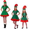 C'est TT Costume Elfo Bambino, da Natalizio Set Vestito Donna Uomo Ragazza Natale Bambina Elfi Natalizi Abito Folletto Costumi Carnevale Feste di Famiglia Abbinati Vestiti Cosplay