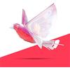 Katutude Bird Giocattolo Volante,Simulazione di uccelli telecomandati Volo RC Giocattoli con luci LED Mini forma doiseau de Drone Giocattolo Regali daerei telecomandati per bambini principianti Rosso