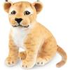 Brubaker Peluche Leonessa da 30 cm - Animale Cucciolo, Grande Felino Seduto - per Bambini - Marrone