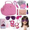 Generico Borsa da gioco per bambine, set di borse da gioco per bambini - Kit di giocattoli per giochi di finzione 27X | Borsa giocattolo da vestire con portafoglio, telefoni, occhiali da sole, chiavi, carte di